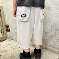 WHITE 3/4 Jesus saves shorts