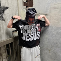 WHITE 3/4 Jesus saves shorts