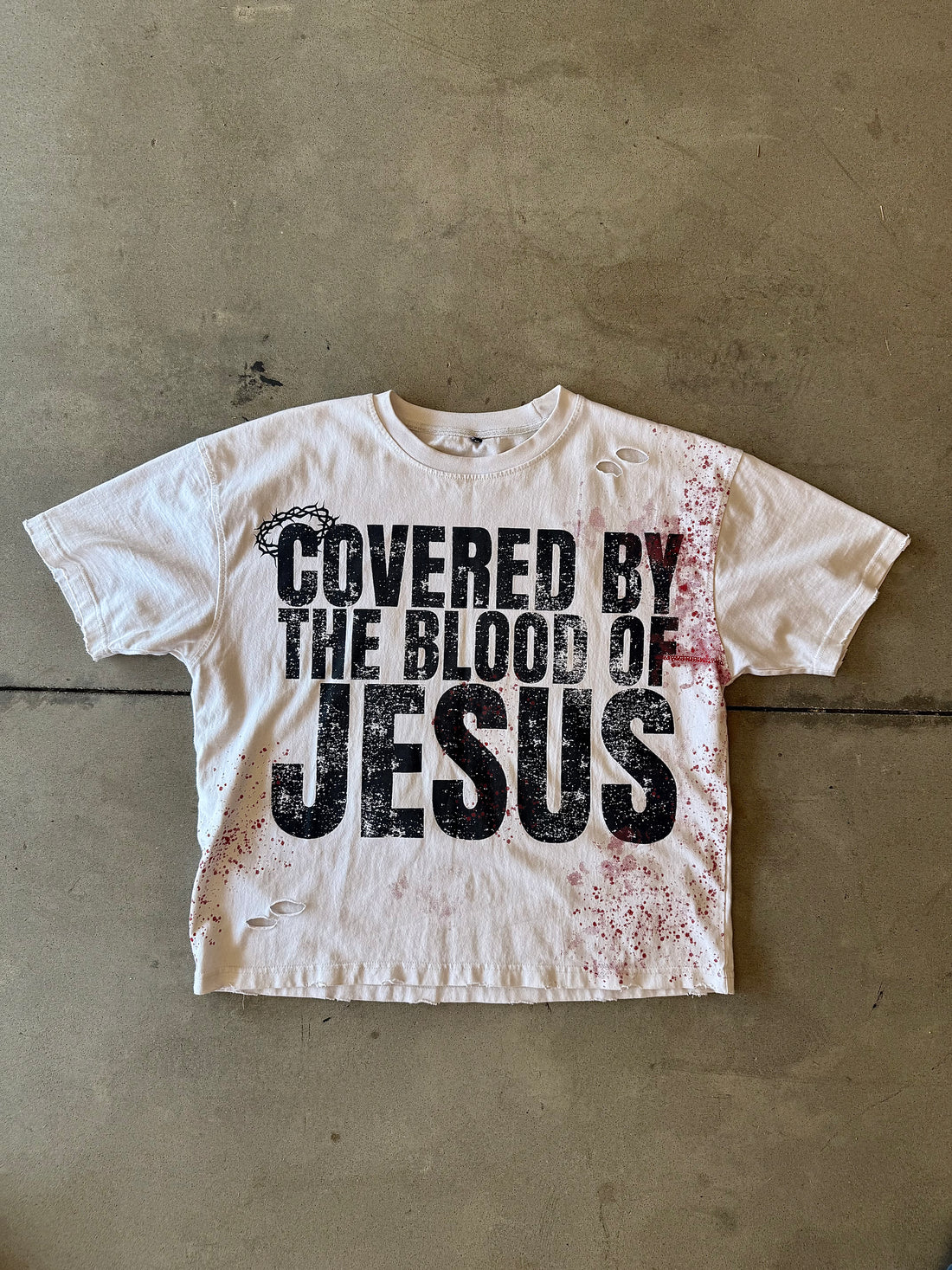 WHITE 'His Blood' Tee